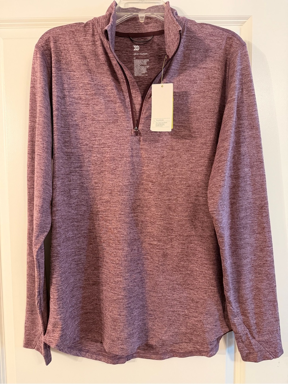 all in motion women Quarter-Zip Sweater - Heathered Mauve